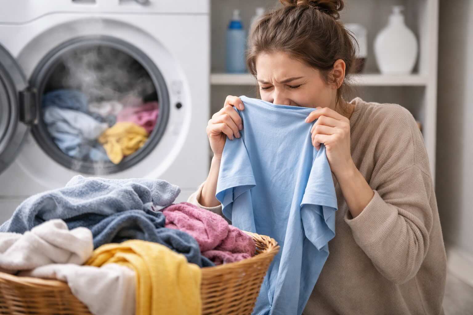¿Por qué la ropa huele mal después de lavarla? causas y soluciones