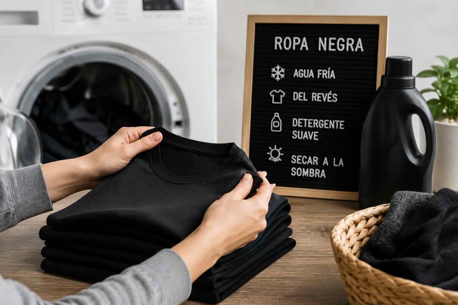 Descubre cómo lavar ropa negra correctamente para conservar su color durante más tiempo. Consejos prácticos y errores que debes evitar.
